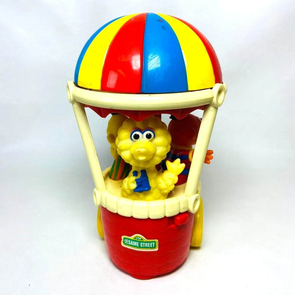 80s Sesame Street Hot Air Balloon Bump N Go Bert Big Bird Musical Illco Working‎